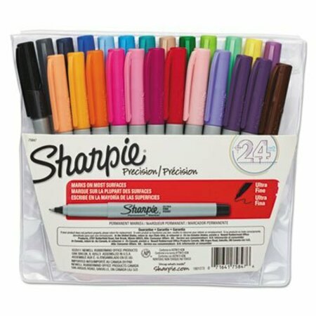 DYMO Sharpie, ULTRA FINE TIP PERMANENT MARKER, EXTRA-FINE NEEDLE TIP, ASSORTED COLORS, 24 Pieces 75847